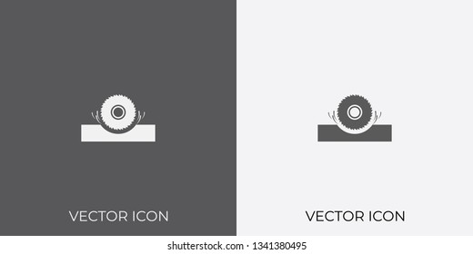 Light & Dark Gray Icon of Saw Wheel For Mobile, Software & App.. Eps. 10.