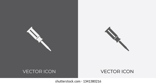 Light & Dark Gray Icon of Screw Driver For Mobile, Software & App.. Eps. 10.