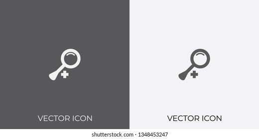 Light & Dark Gray Icon of Search For Mobile, Software & App. Eps. 10. - Vector