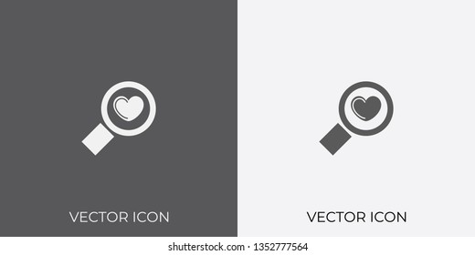 Light & Dark Gray Icon of Search For Mobile, Software & App. Eps. 10. - Vector