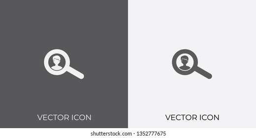 Light & Dark Gray Icon of Search For Mobile, Software & App. Eps. 10. - Vector