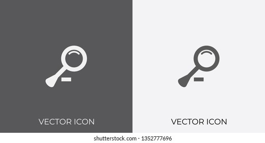 Light & Dark Gray Icon of Search For Mobile, Software & App. Eps. 10. - Vector