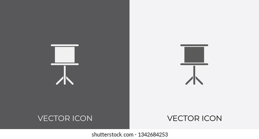 Light & Dark Gray Icon of Stand Board For Mobile, Software & App.. Eps. 10.