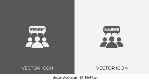 Light & Dark Gray Icon of Team For Mobile, Software & App.. Eps. 10.