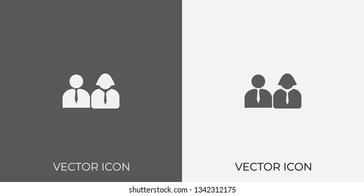 Light & Dark Gray Icon of Team For Mobile, Software & App.. Eps. 10.
