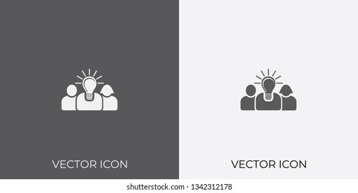 Light & Dark Gray Icon of Team For Mobile, Software & App.. Eps. 10.