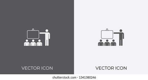 Light & Dark Gray Icon of Training For Mobile, Software & App.. Eps. 10.