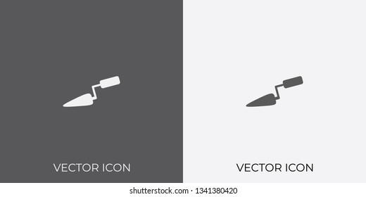 Light & Dark Gray Icon of Trowel For Mobile, Software & App.. Eps. 10.