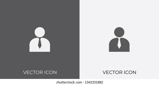 Light & Dark Gray Icon of User For Mobile, Software & App.. Eps. 10.