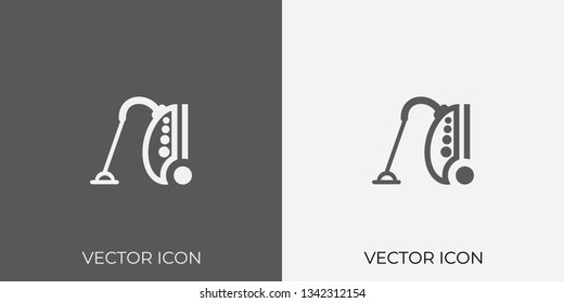 Light & Dark Gray Icon of Vacuum Cleaner For Mobile, Software & App.. Eps. 10.
