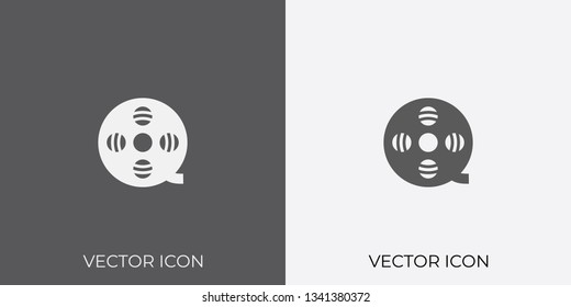 Light & Dark Gray Icon of Video For Mobile, Software & App.. Eps. 10.