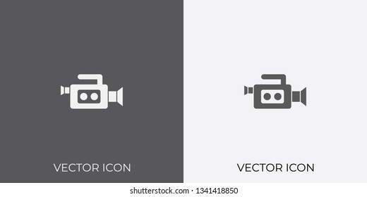 Light & Dark Gray Icon of Video For Mobile, Software & App.. Eps. 10.