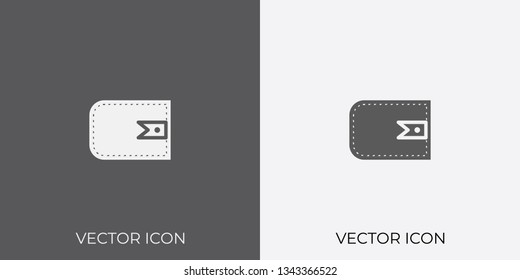 Light & Dark Gray Icon of Wallet For Mobile, Software & App.. Eps. 10. - Vector