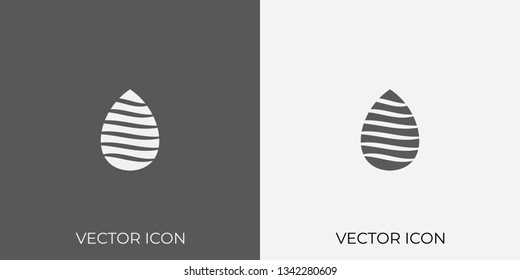 Light & Dark Gray Icon of Water Drop For Mobile, Software & App.. Eps. 10.