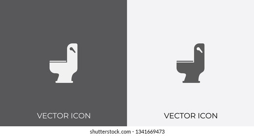 Light & Dark Gray Icon of WC For Mobile, Software & App.. Eps. 10.