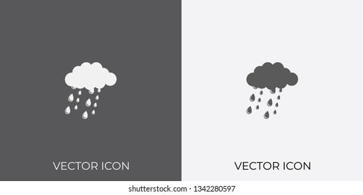 Light & Dark Gray Icon of Weather For Mobile, Software & App.. Eps. 10.