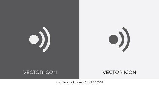 Light & Dark Gray Icon of Wi-Fi For Mobile, Software & App. Eps. 10. - Vector
