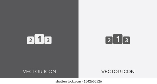 Light & Dark Gray Icon of Winners Podium For Mobile, Software & App.. Eps. 10.