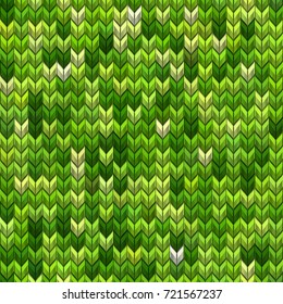 Light and dark green realistic simple noise knit seamless pattern. And also includes EPS 10 vector