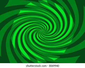 light & dark green retro twirl background (vector eps format)