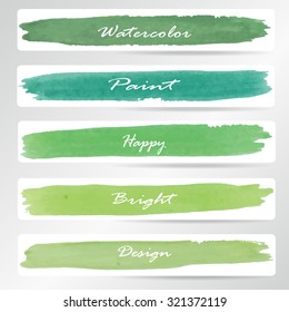 Light dark green vintage banner