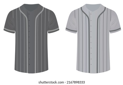 Light and dark grey baseball shirt. vector illustration