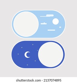 Light and dark mode, day and night mode, moon and sun icon for mobile phone or computer editable. Vector