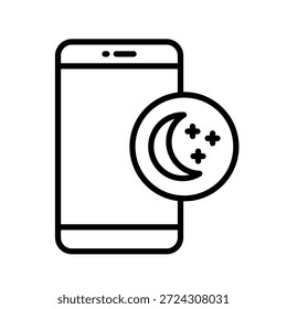 Hell Dunkler Modus Umrisssymbol Vektorgrafik