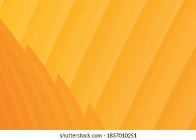  Light and dark orange shade vector background with bending box design with half round with sharp corners on bottom left side for highlights your text