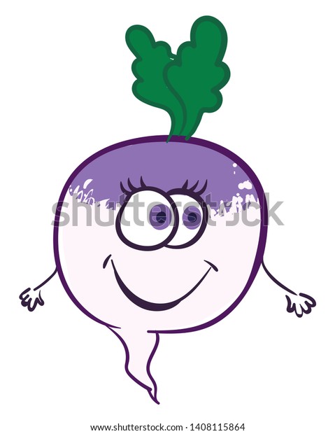 Light Dark Purple Colored Turnip Two Stock Vector Royalty Free
