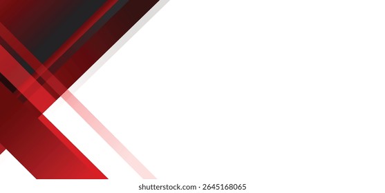 Light and dark red abstract banner background vector with gradient color, geometric shapes, and copy space