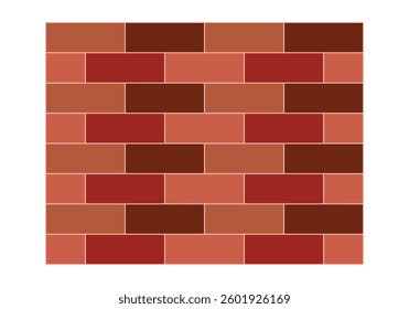 Light and dark red brick wall