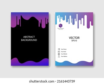 Light and dark template for magazine, book, report and article cover, banner, poster, advertisement, brochure, etc. A4 corporate, commercial template.