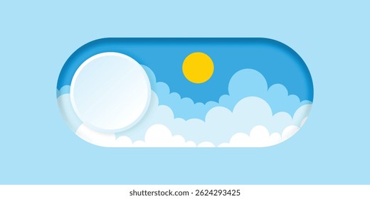 light day mode Toggle switch button. icon for user landscape interface decoration
