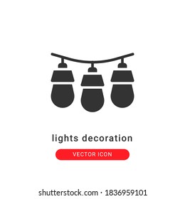 light decoration icon vector illustration. light decoration icon glyph design.