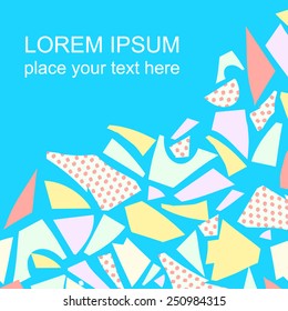 light decorative corner on blue background with text, card or site element