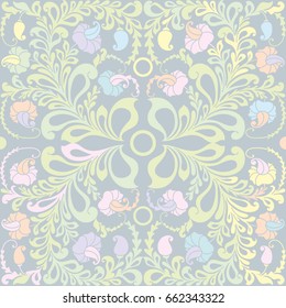Light delicate flowers background, floral seamless pattern. 