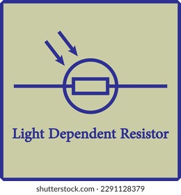 Light Dependent Resistor -LDR Symbol Vector Image Illustration