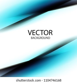 Light design, blurry lines, blue color. Vector background, square format.