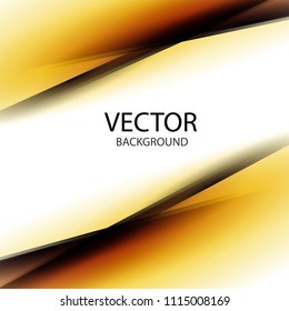 Light design, blurry lines, yellow color. Vector background, square format.