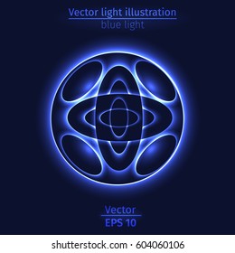 Light design round element accent mesh form particle