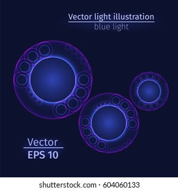 Light design round element accent mesh form particle