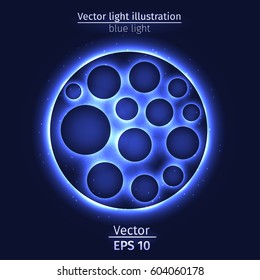 Light design round element accent mesh form particle