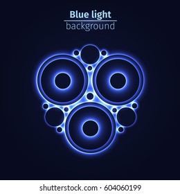 Light design round element accent mesh form particle