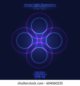 Light design round element accent mesh form particle