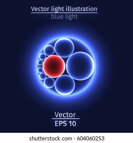 Light design round element accent mesh form particle