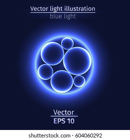 Light design round element accent mesh form particle