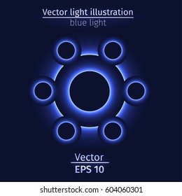 Light design round element accent mesh form particle