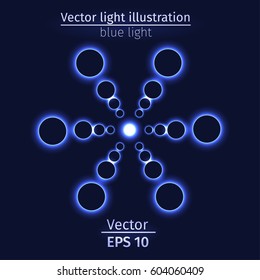 Light design round element accent mesh form particle