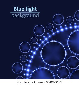 Light design round element accent mesh form particle